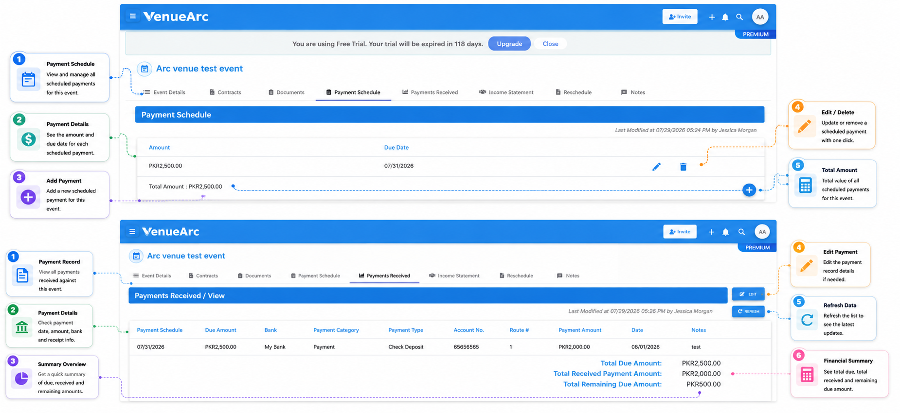 Payment Scheduled vs. Received